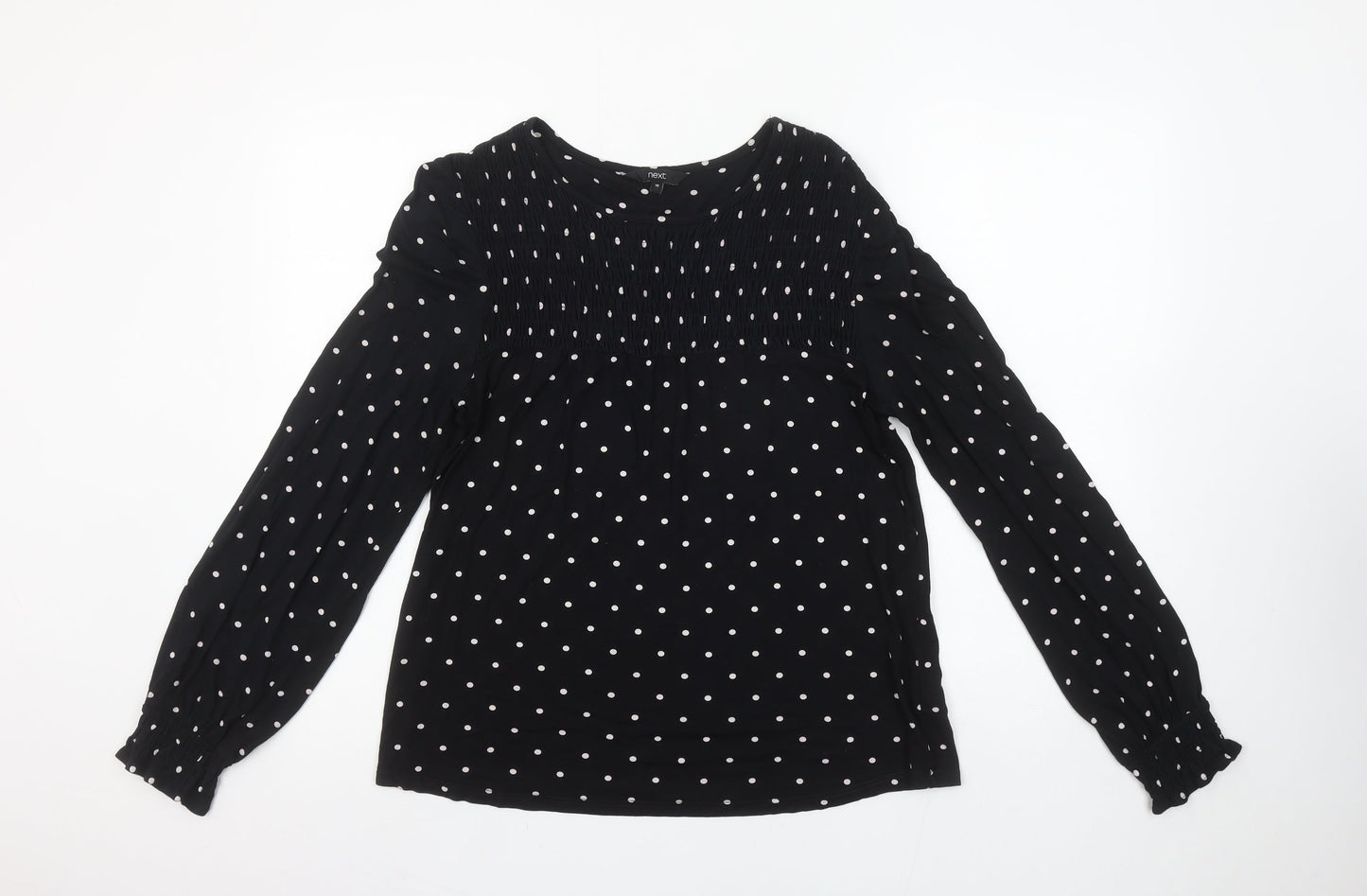Womens UK Size 10 NEXT Black Tunic Blouse