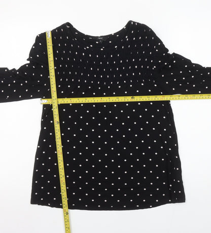 Womens UK Size 10 NEXT Black Tunic Blouse