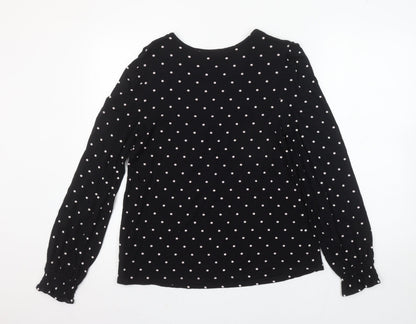 Womens UK Size 10 NEXT Black Tunic Blouse