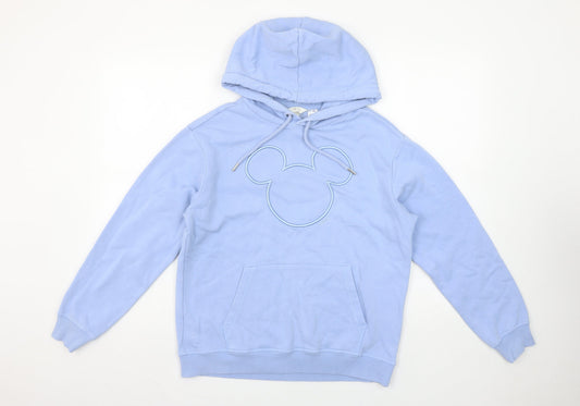 Womens UK Size XS H&M Blue Pullover Hoodie