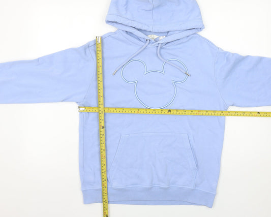 Womens UK Size XS H&M Blue Pullover Hoodie