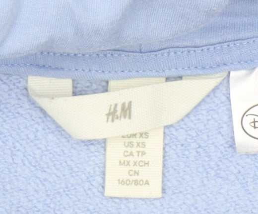 Womens UK Size XS H&M Blue Pullover Hoodie