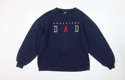 Mens UK Size L Famous Sportswear Blue Pullover Sweatshirt