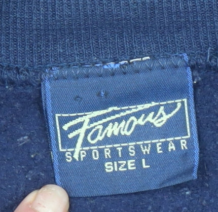 Mens UK Size L Famous Sportswear Blue Pullover Sweatshirt