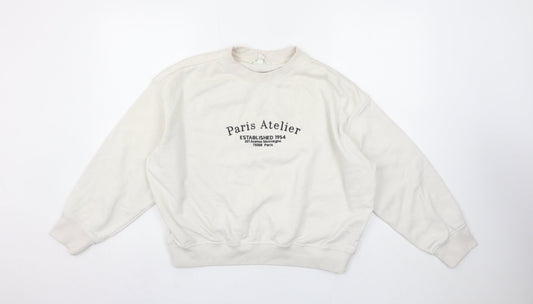 Womens UK Size S H&M Ivory Pullover Sweatshirt