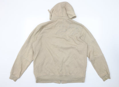 Mens UK Size L Nike Beige Full Zip Hoodie