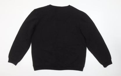 Womens UK Size L Neon Sheep Black Pullover Sweatshirt