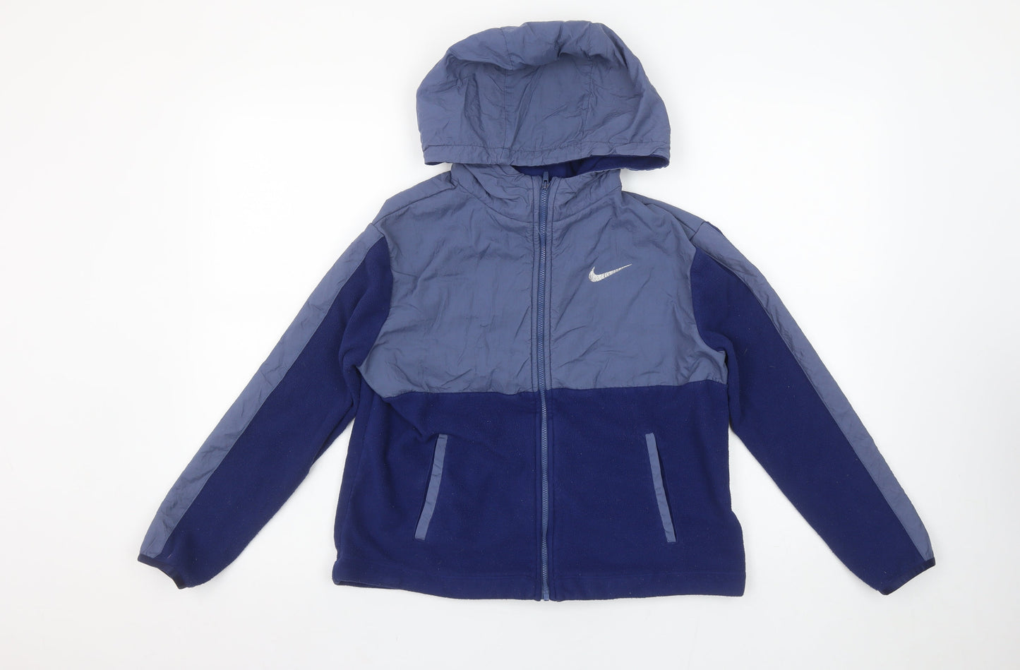 Boys UK Size L Nike Blue Hooded Jacket