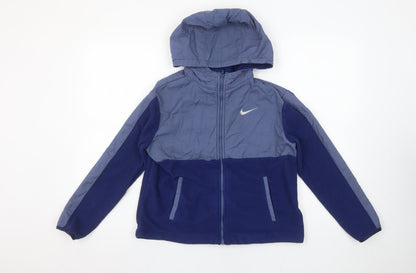 Boys UK Size L Nike Blue Hooded Jacket