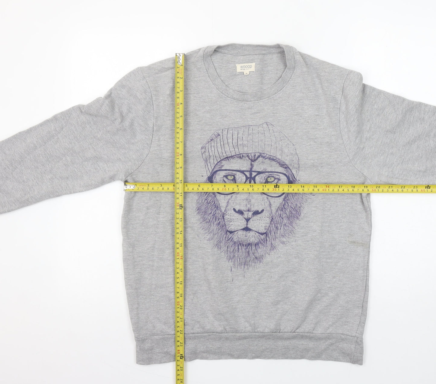 Womens UK Size M Woop Grey Pullover Sweatshirt