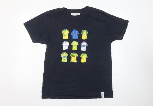 Mens UK Size L Art of Football Black  T-Shirt