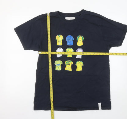 Mens UK Size L Art of Football Black  T-Shirt