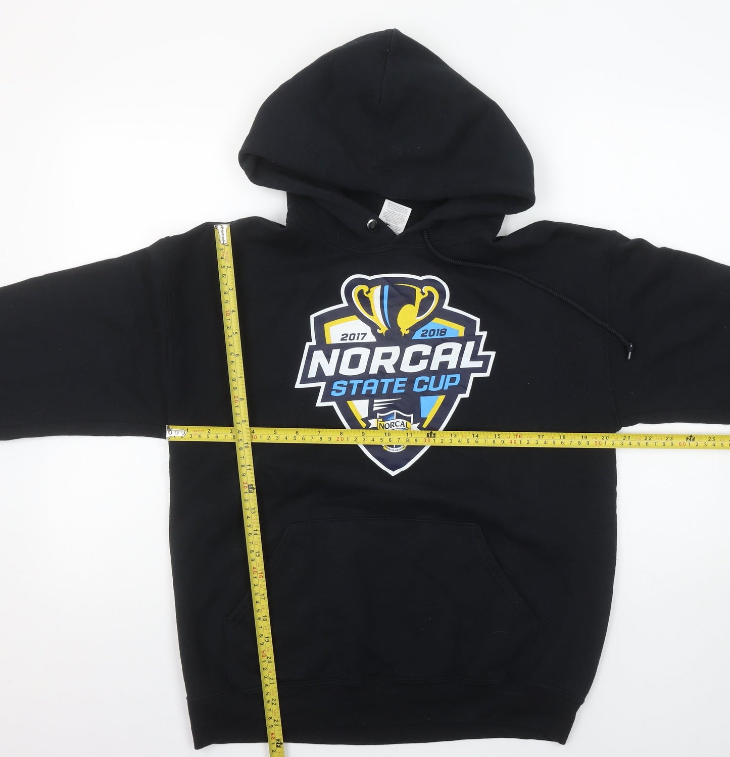 Mens UK Size M JERZEES Black Pullover Hoodie