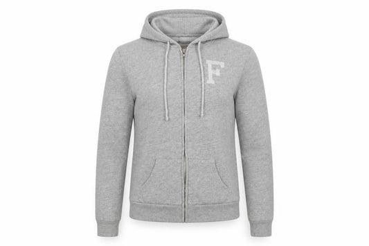 Womens UK Size M Abercrombie & Fitch Grey Full Zip Hoodie