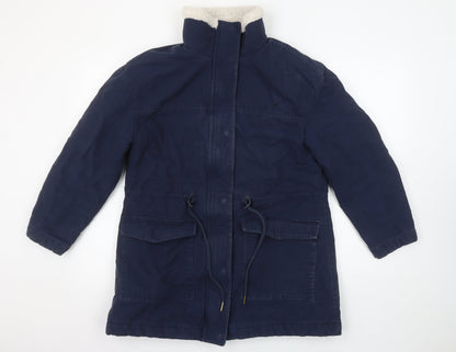 Womens UK Size 10 Marks and Spencer Blue Parka Coat