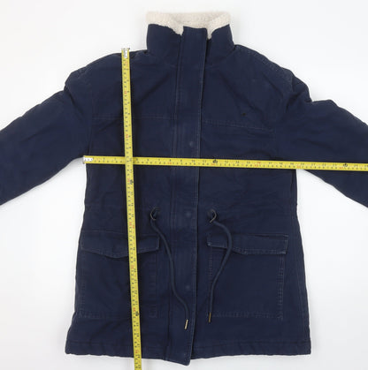 Womens UK Size 10 Marks and Spencer Blue Parka Coat