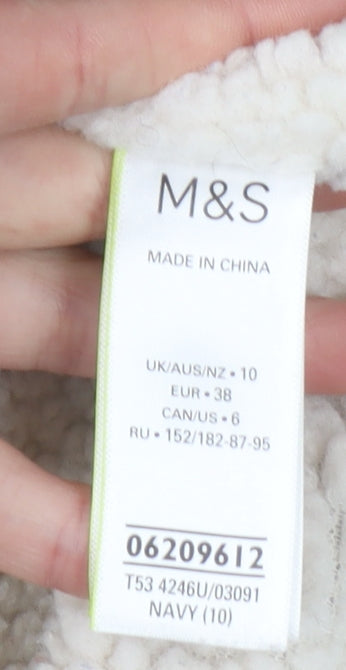 Womens UK Size 10 Marks and Spencer Blue Parka Coat