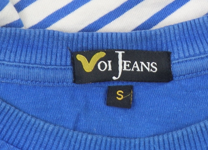 Mens UK Size S Voi Jeans Blue  T-Shirt