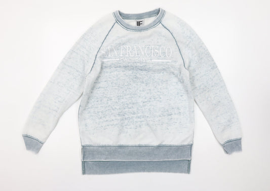 Womens UK Size S Liquid Energy Blue Pullover Sweatshirt