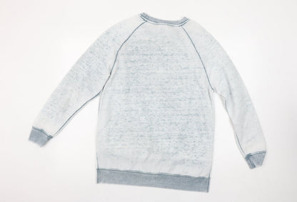 Womens UK Size S Liquid Energy Blue Pullover Sweatshirt