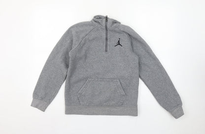 Jordan Boys Grey 12-13 Years 1/2 Zip Fleece Sweatshirt