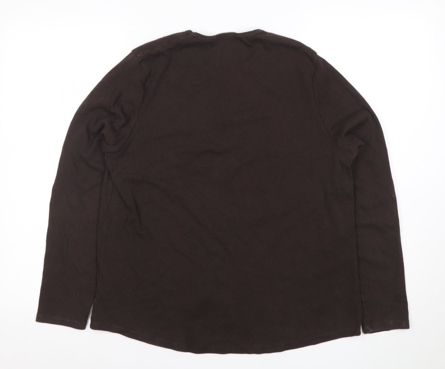Womens UK Size 18 Marks and Spencer Brown Basic T-Shirt