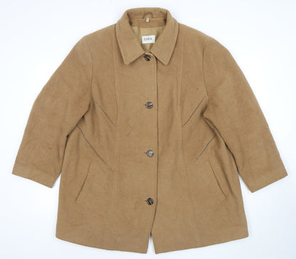 Womens UK Size 22 Lebek Beige Overcoat