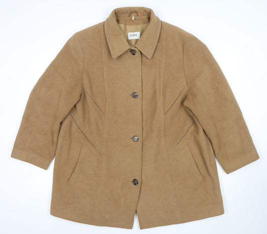 Womens UK Size 22 Lebek Beige Overcoat