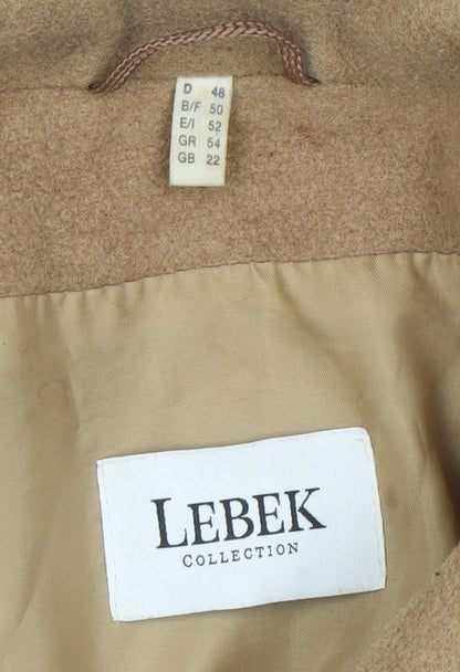 Womens UK Size 22 Lebek Beige Overcoat
