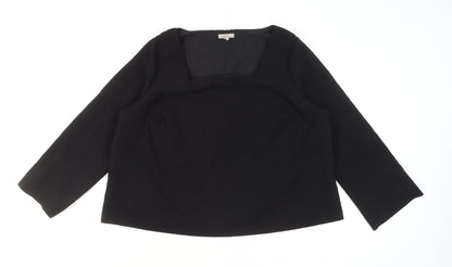 Womens UK Size XXL H&M Black Basic Blouse