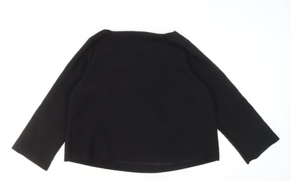 Womens UK Size XXL H&M Black Basic Blouse