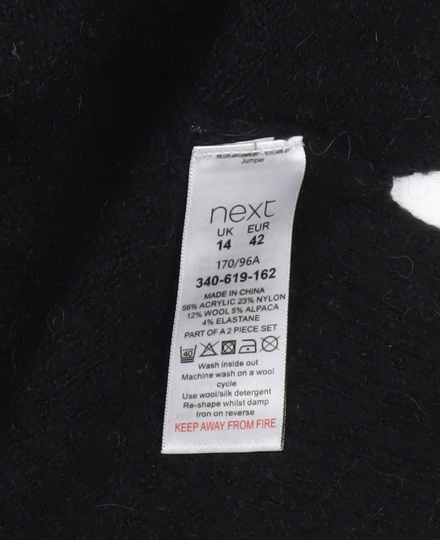 Womens UK Size 14 NEXT Black Pullover Jumper