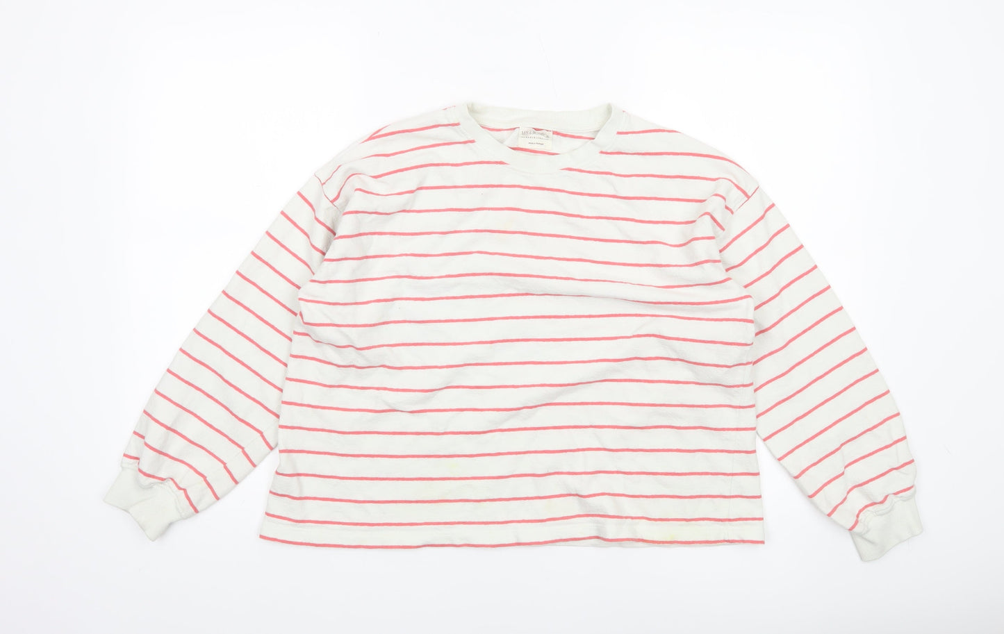 Womens UK Size S MILS & BOMBON White Basic T-Shirt