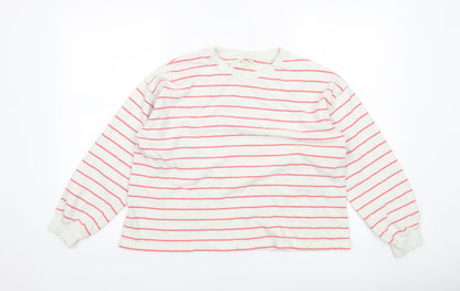 Womens UK Size S MILS & BOMBON White Basic T-Shirt