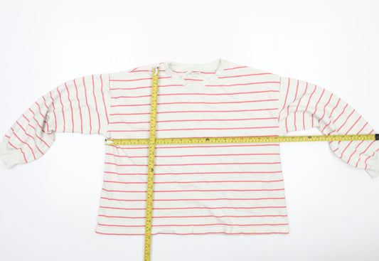 Womens UK Size S MILS & BOMBON White Basic T-Shirt