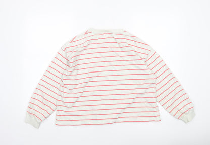 Womens UK Size S MILS & BOMBON White Basic T-Shirt
