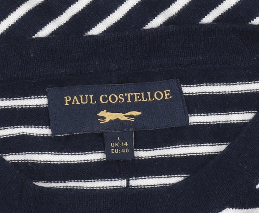 Womens UK Size 14 Paul Costelloe Blue Cardigan Jumper