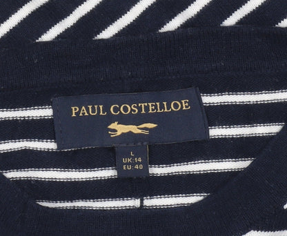 Womens UK Size 14 Paul Costelloe Blue Cardigan Jumper