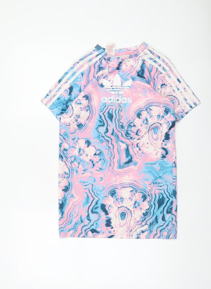 Adidas Girls Multicoloured T-Shirt Dress Size 9-10 Years