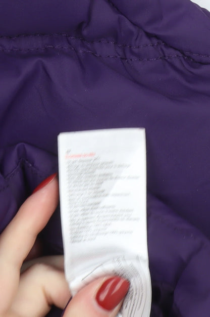 Womens UK Size 8 Mountain Essentials Purple Puffer Jacket