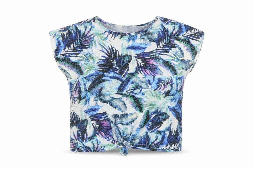 Womens UK Size M Wallis Multicoloured Cropped T-Shirt