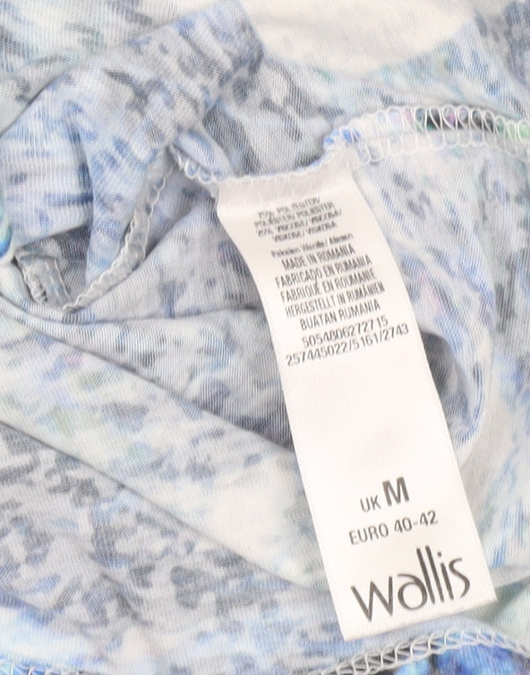 Womens UK Size M Wallis Multicoloured Cropped T-Shirt
