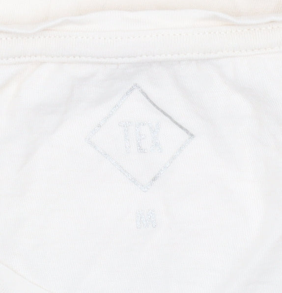 Womens UK Size M TEX Ivory Basic T-Shirt