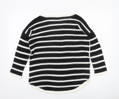 Next Women’s Black & White Striped Knit Jumper Size 10