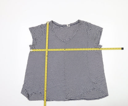 Womens UK Size 2XL Cable & Gauge Blue Basic Blouse