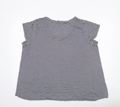 Womens UK Size 2XL Cable & Gauge Blue Basic Blouse