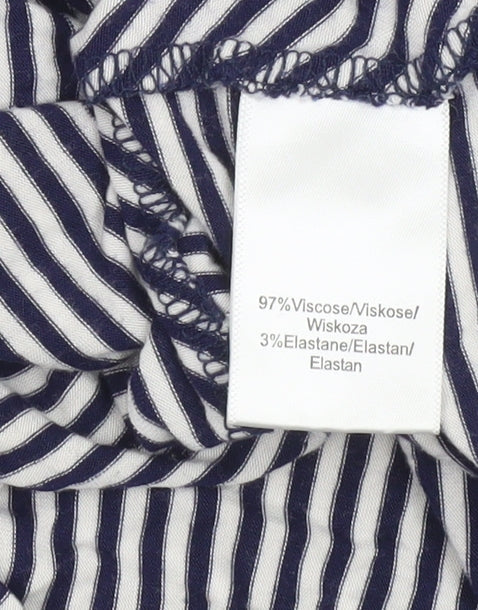 Womens UK Size 2XL Cable & Gauge Blue Basic Blouse