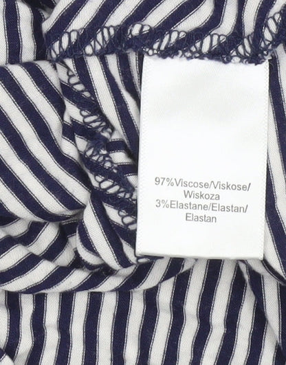 Womens UK Size 2XL Cable & Gauge Blue Basic Blouse