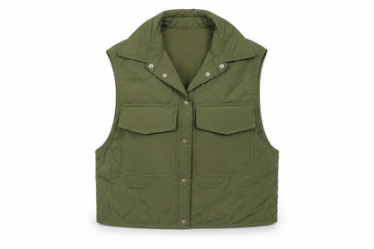 Womens UK Size XS H&M Green Quilted Coat