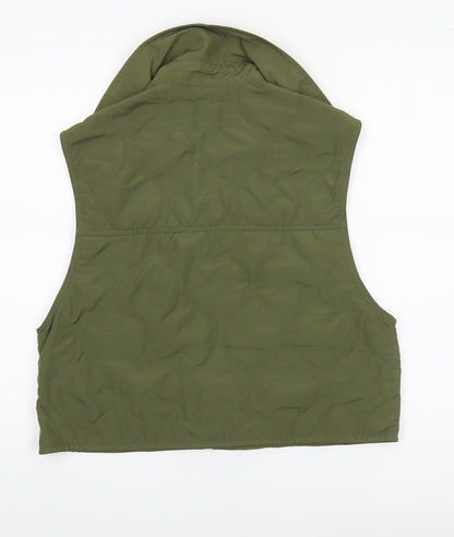 Womens UK Size XS H&M Green Quilted Coat